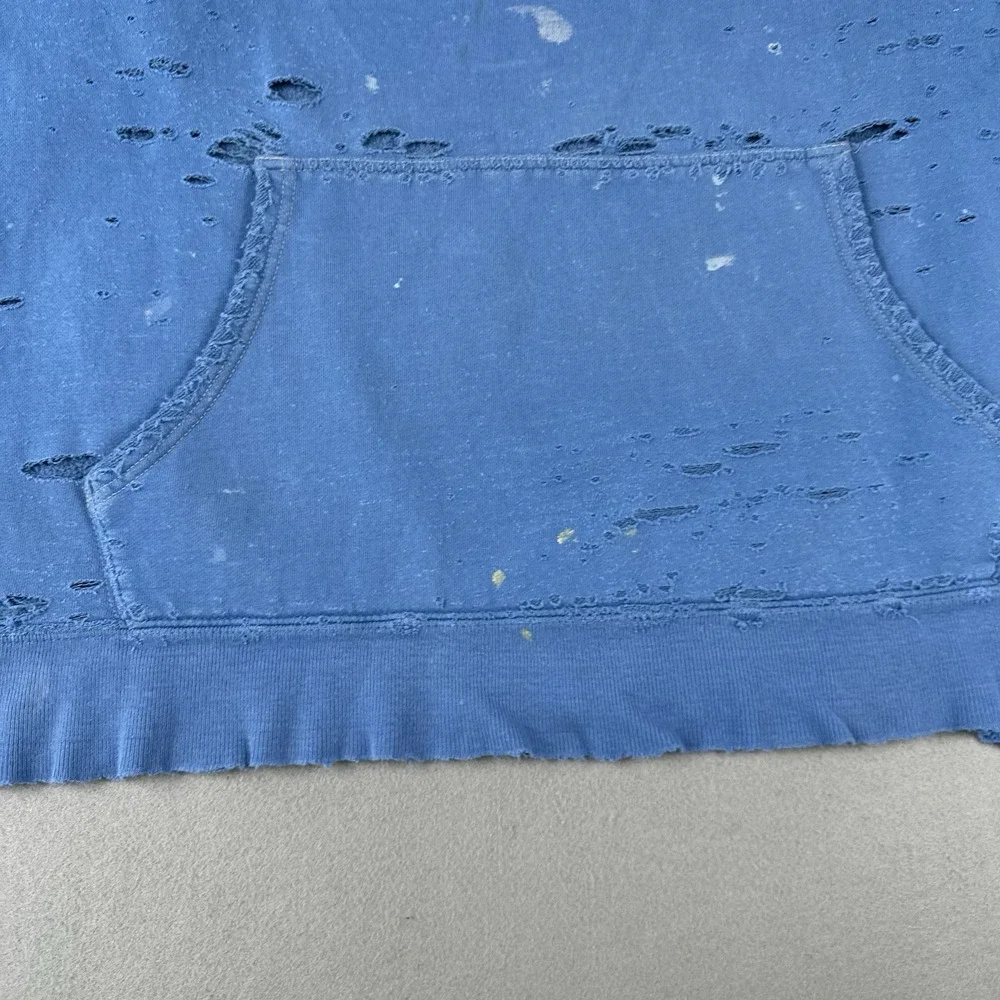 Vintage 90s Abercrombie Fitch Sweatshirt 2XL‎ Blue Distressed Thrashed Crew Neck